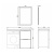 Набор мебели под стиральную машину Comforty Лозанна-120 с серой столешницей с раковиной Art Inside