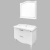 Тумба-умывальник Comforty Монако-100 белый глянец с раковиной Comforty 3310